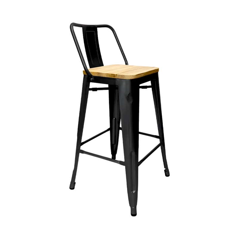 Taburete Medio 66 Tolix Madera C/ Resp