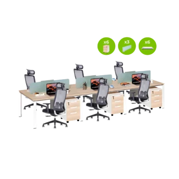 Combo muebles de Oficina: Estación de Trabajo para 6 personas